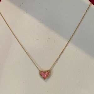 Kendra Scott Pink heart gold tone
